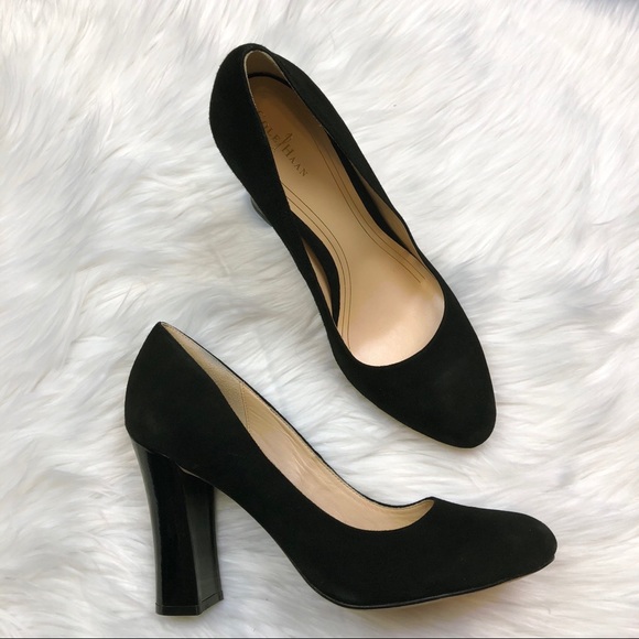 cole haan black suede pumps